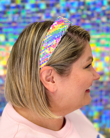 Rainbow Sequin Headband - Multi
