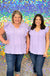 Andree By Unit My Way Top - Lavender, plus size, v-neck, ruffle sleeve, sleeveless, tie front