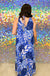 Mud Pie Kallie Maxi Dress - Navy, print, sleeveless, blue, tiered