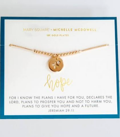 Michelle McDowell Hope Inspirational Bracelet- Gold