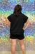 See and Be Seen Luxe Travel Shorts- Black, drawstring waist, textured, pockets, curvy