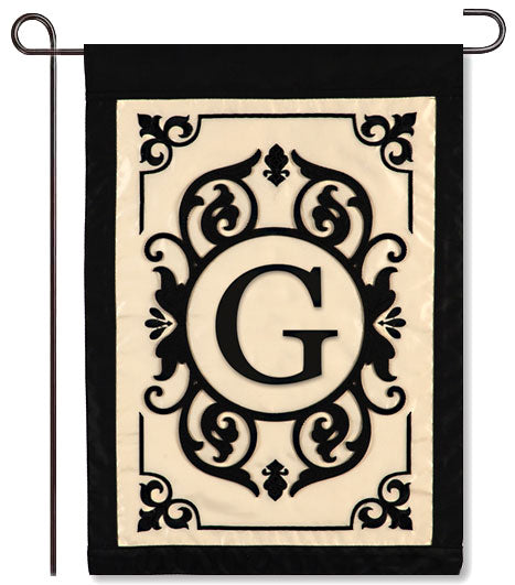 Evergreen Garden Flags - Cambridge Monogram G