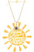Jane Marie 16” Necklaces- Gold Sunburst with Clear Crystal 