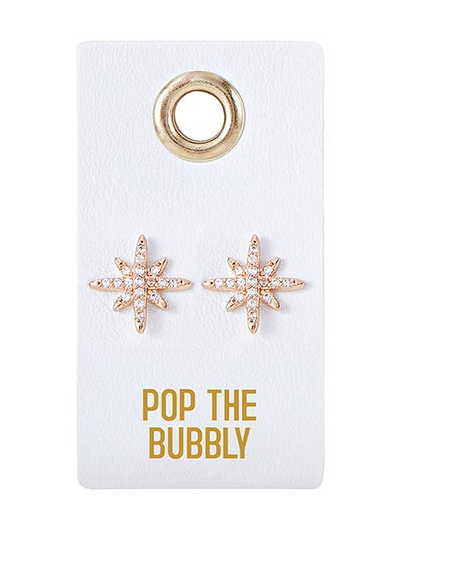 Creative Brands Wedding Stud Earrings- Pop The Bubbly