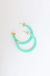 Michelle McDowell Classic Acrylic Hoops - Teal-Large