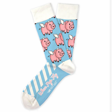 Two Left Feet When Pigs Fly Socks