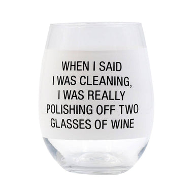 About Face Designs Inc. Polishing Off Wine Glass