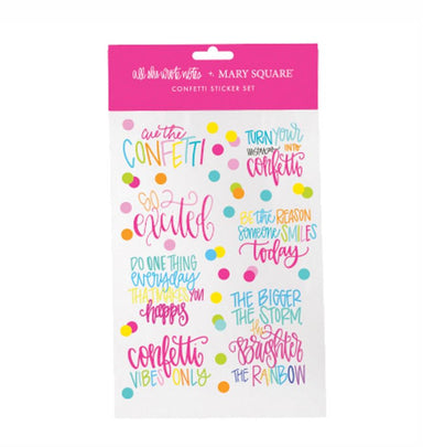 All She Wrote Notes - Confetti Vibes Sticker Pack