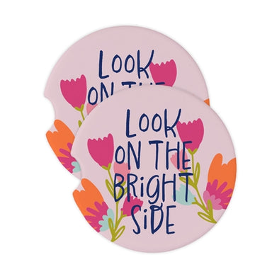 Mary Square Car Coaster - Look On The Bright Side
