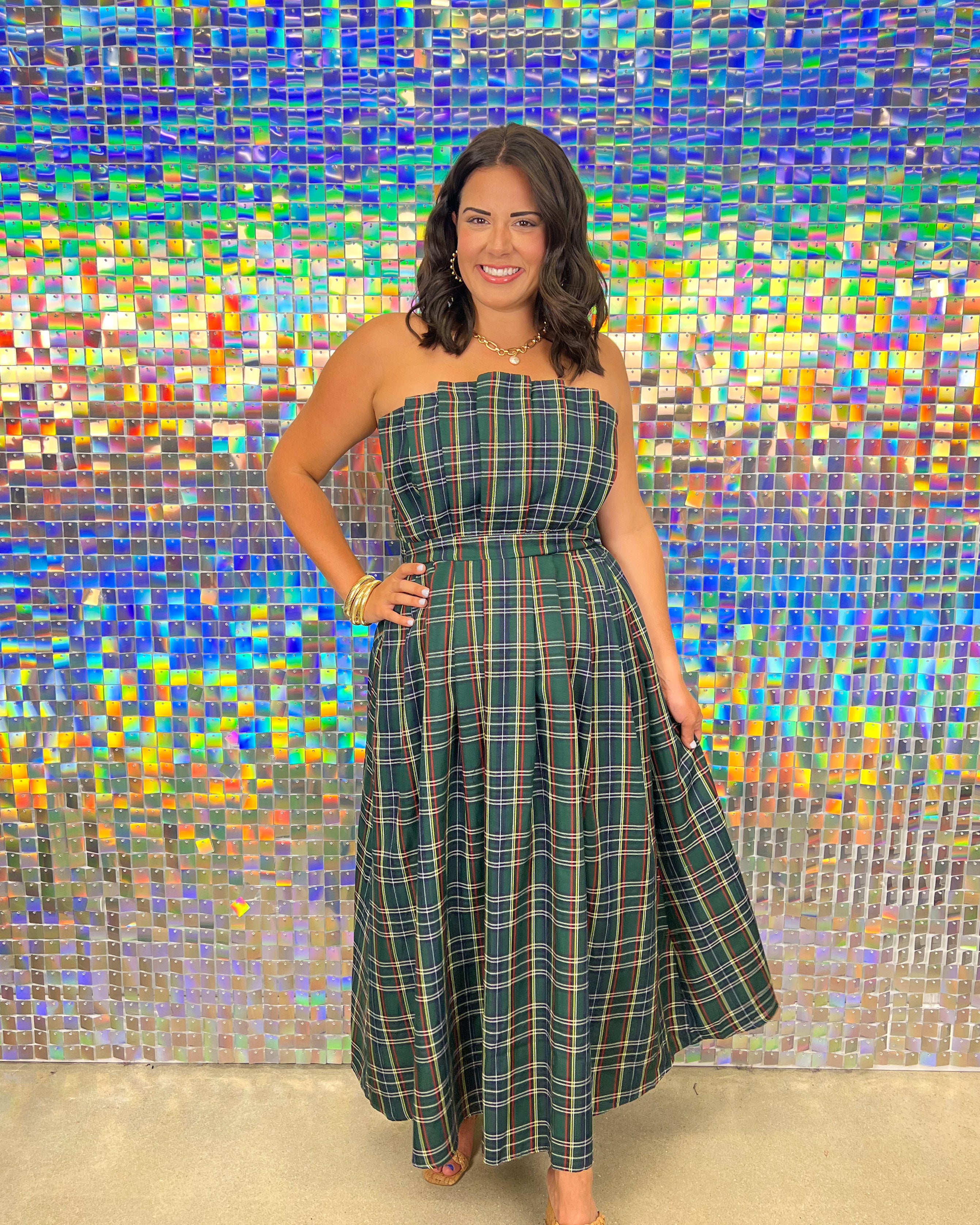 Tartan Dress - Green