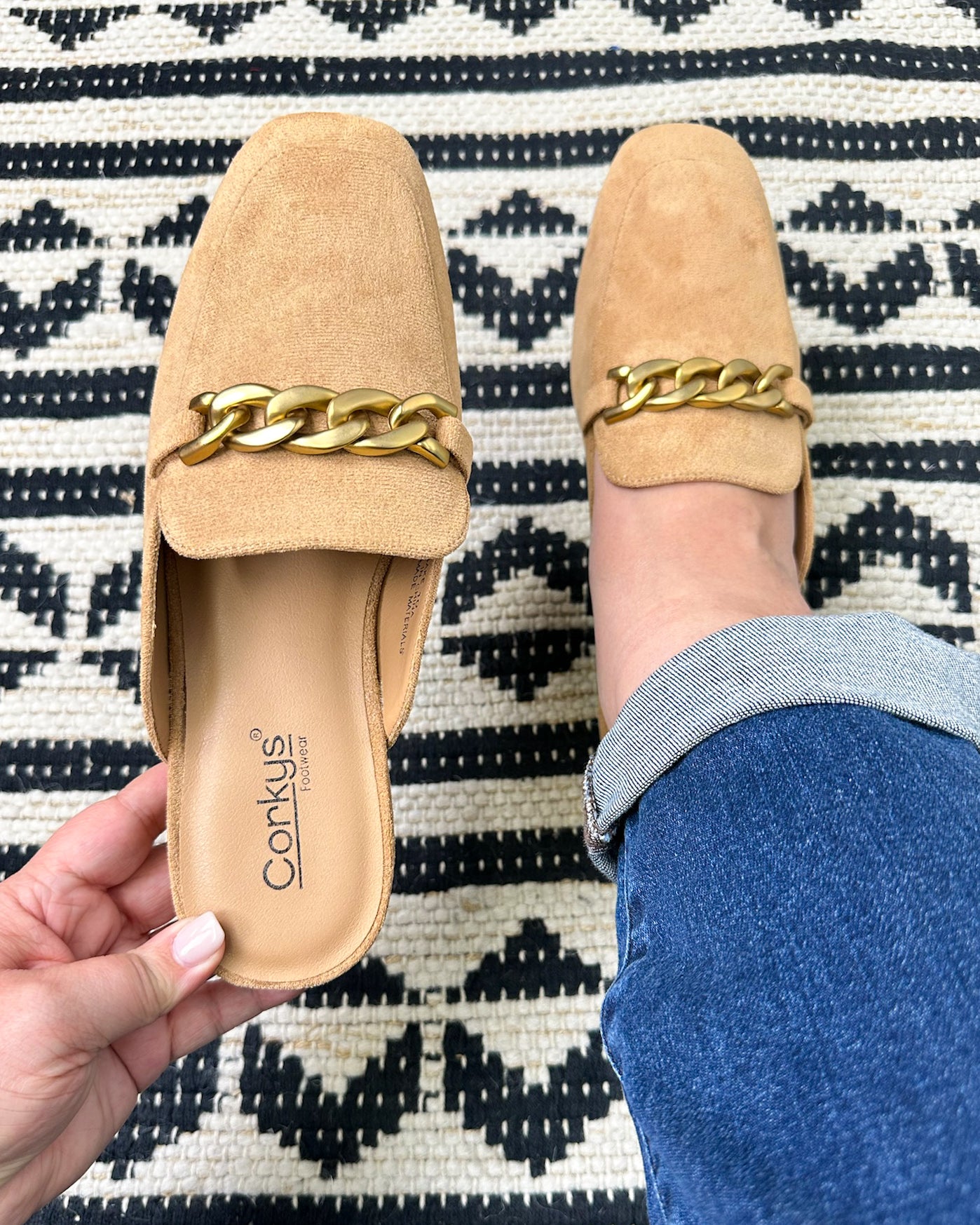 Keepsake Mules - Camel Faux Suede