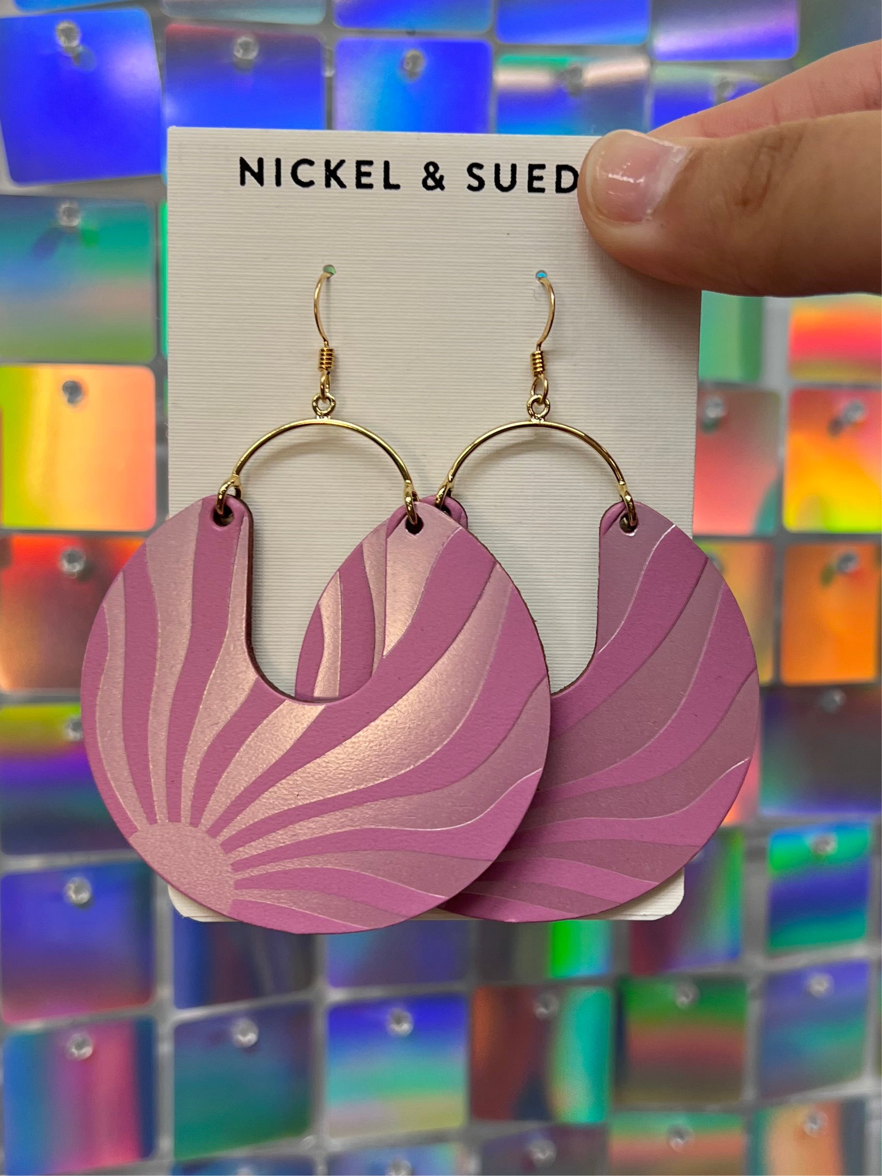 Nickel & Suede Phoenix Leos - Orchid