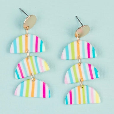 Michelle McDowell All She Wrote Notes Sabrina Earrings - Stripe