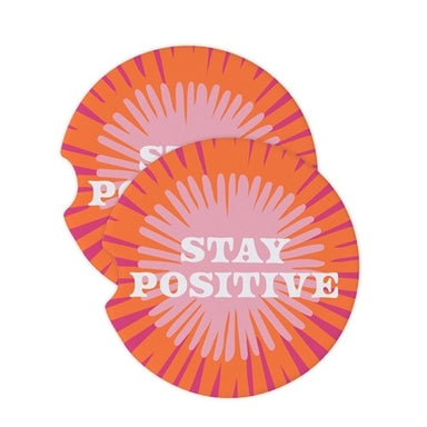 Mary Square Car Coaster - Stay Positive