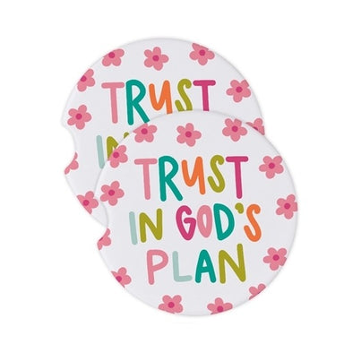 Mary Square Car Coaster - Trust in God’s Plan