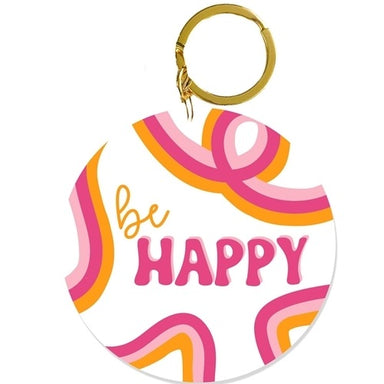 Mary Square Acrylic Keychain - Be Happy