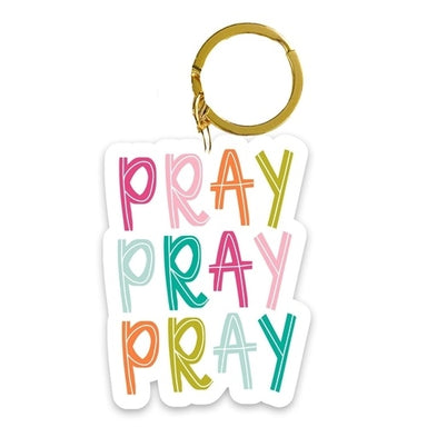 Mary Square Acrylic Keychain - Pray Pray Pray