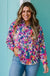 Michelle McDowell Ronan Top - Honey Crisp Pink, long sleeve, collared, button down, plus size