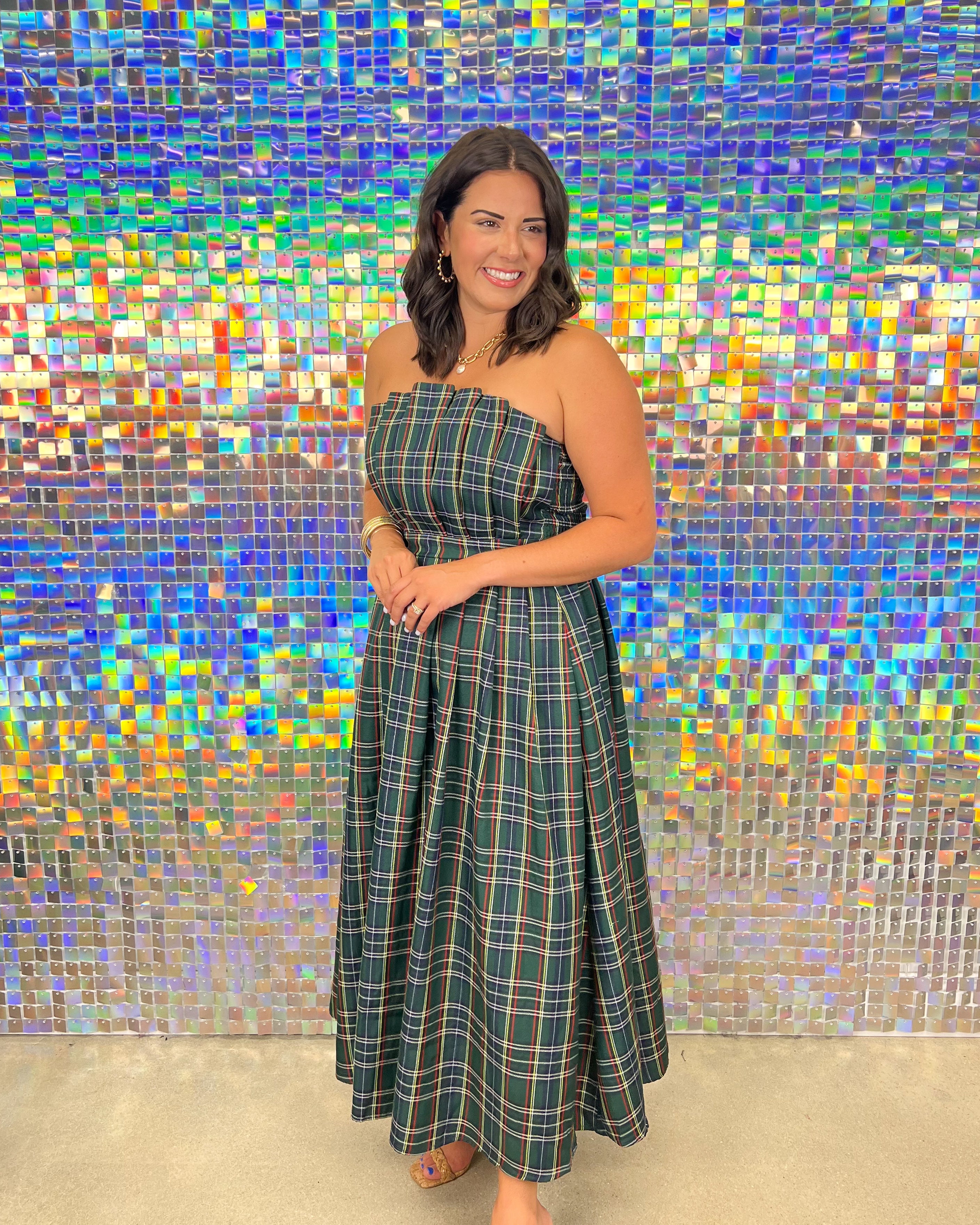 Tartan Dress - Green