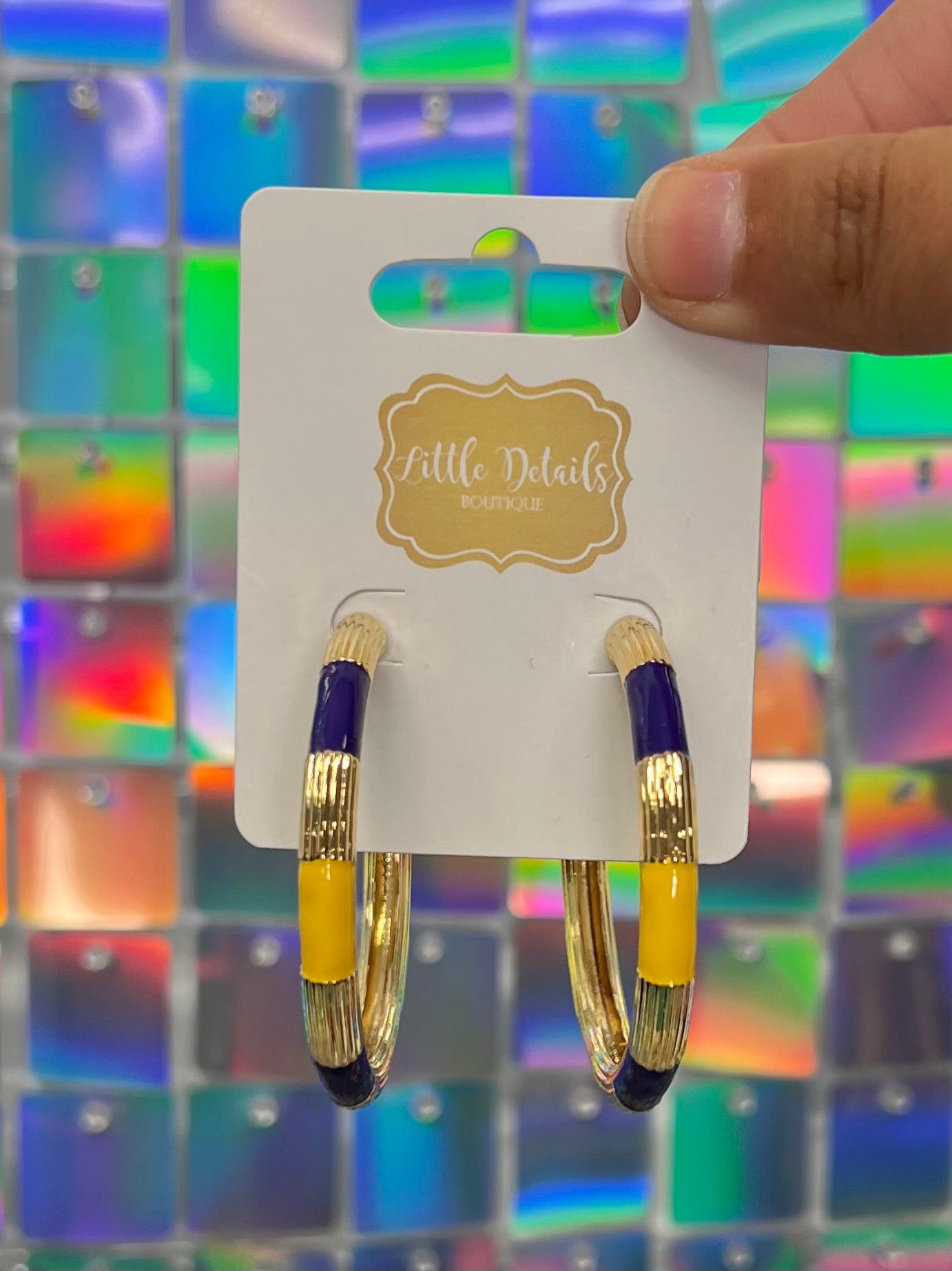 Ginger Earrings - Purple/Gold