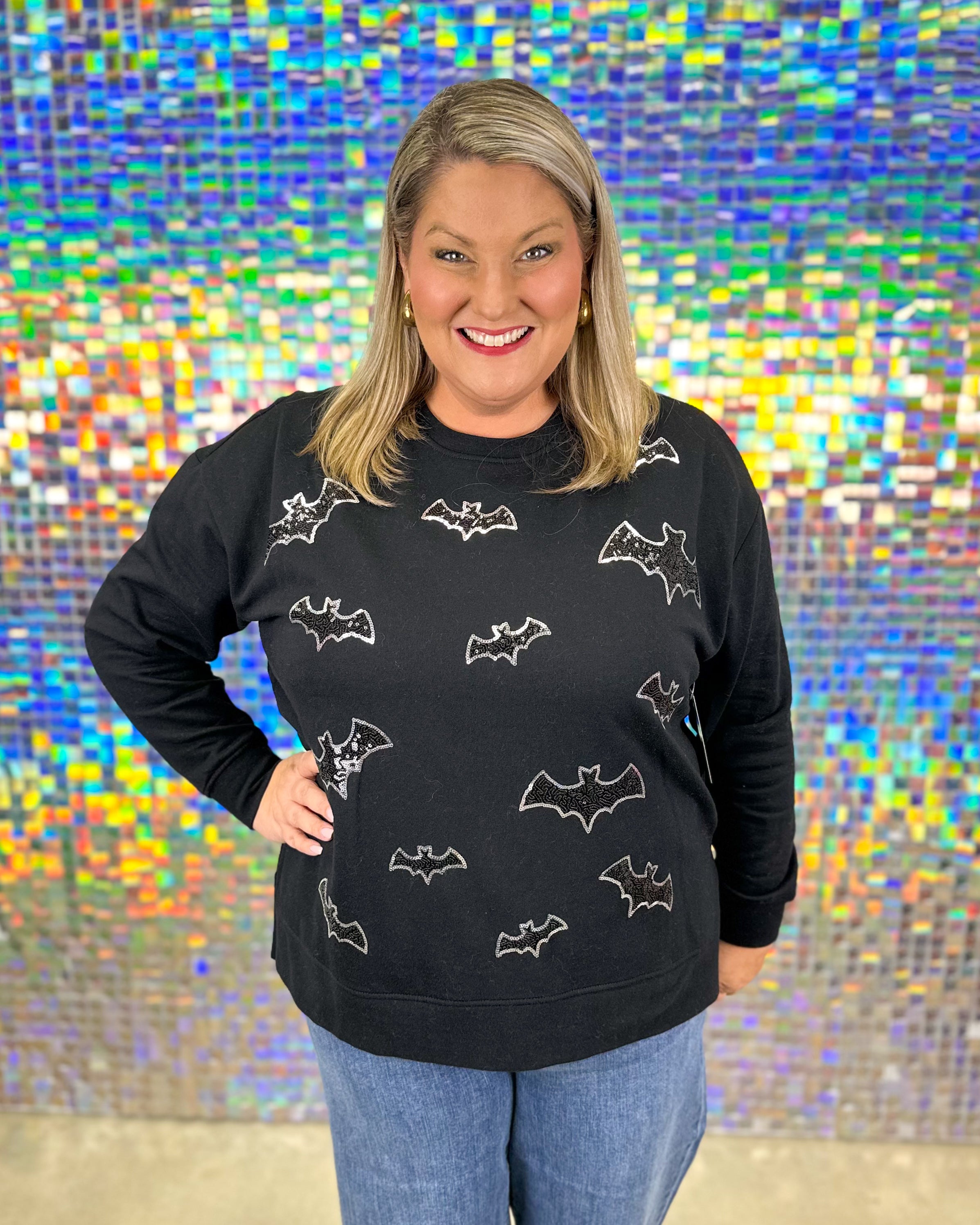 Halloween Sparkle Sweatshirt - Black