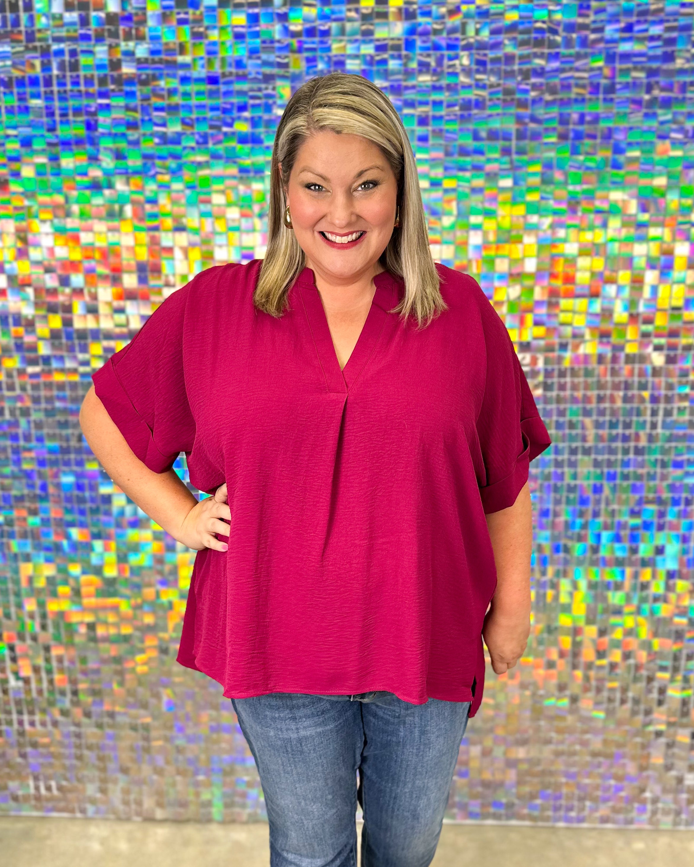 FINAL SALE-Barlow Top - Wine