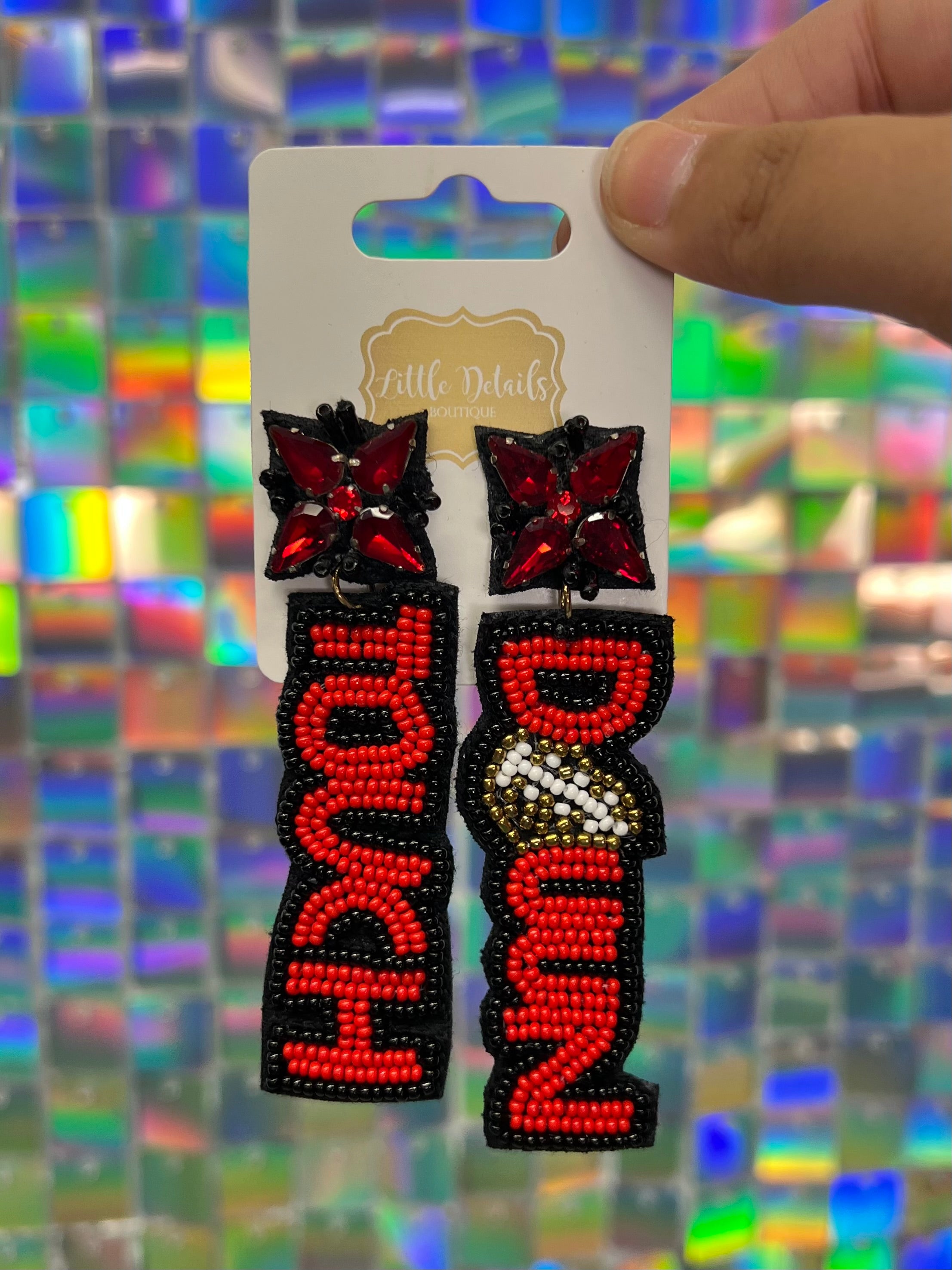 Gameday Beaded Earrings - Touchdown