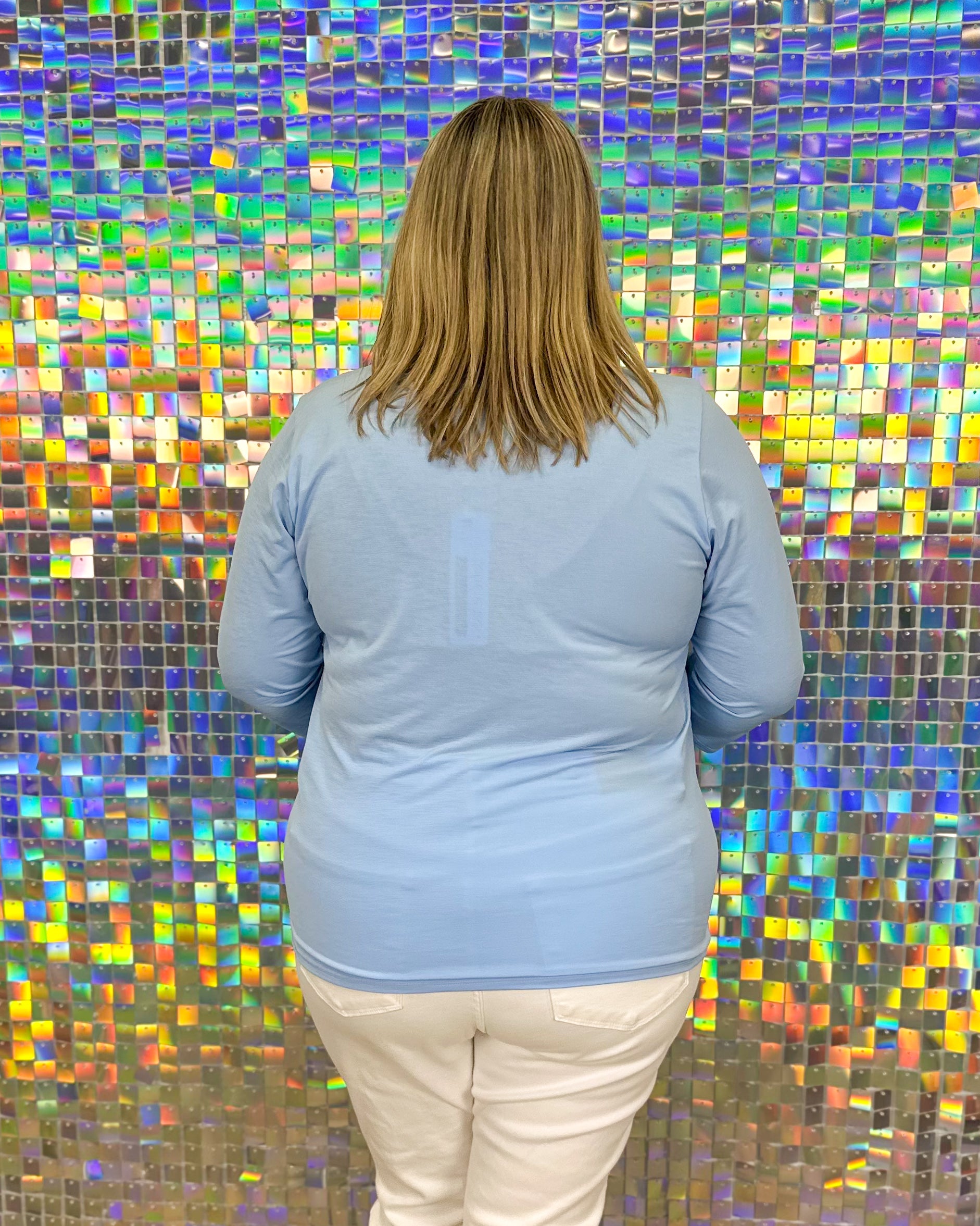 Liza V-Neck Top - Blue