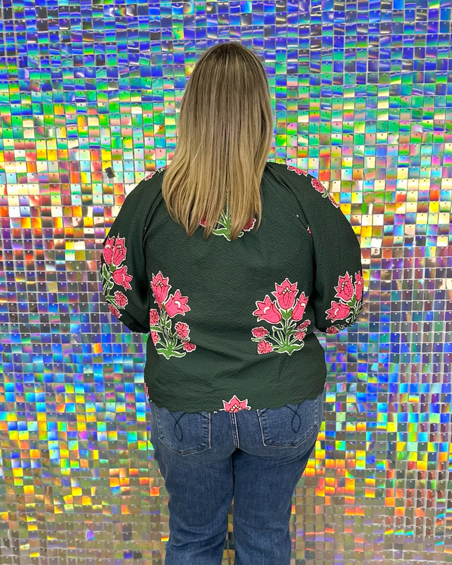 Carly Top - Forest Green