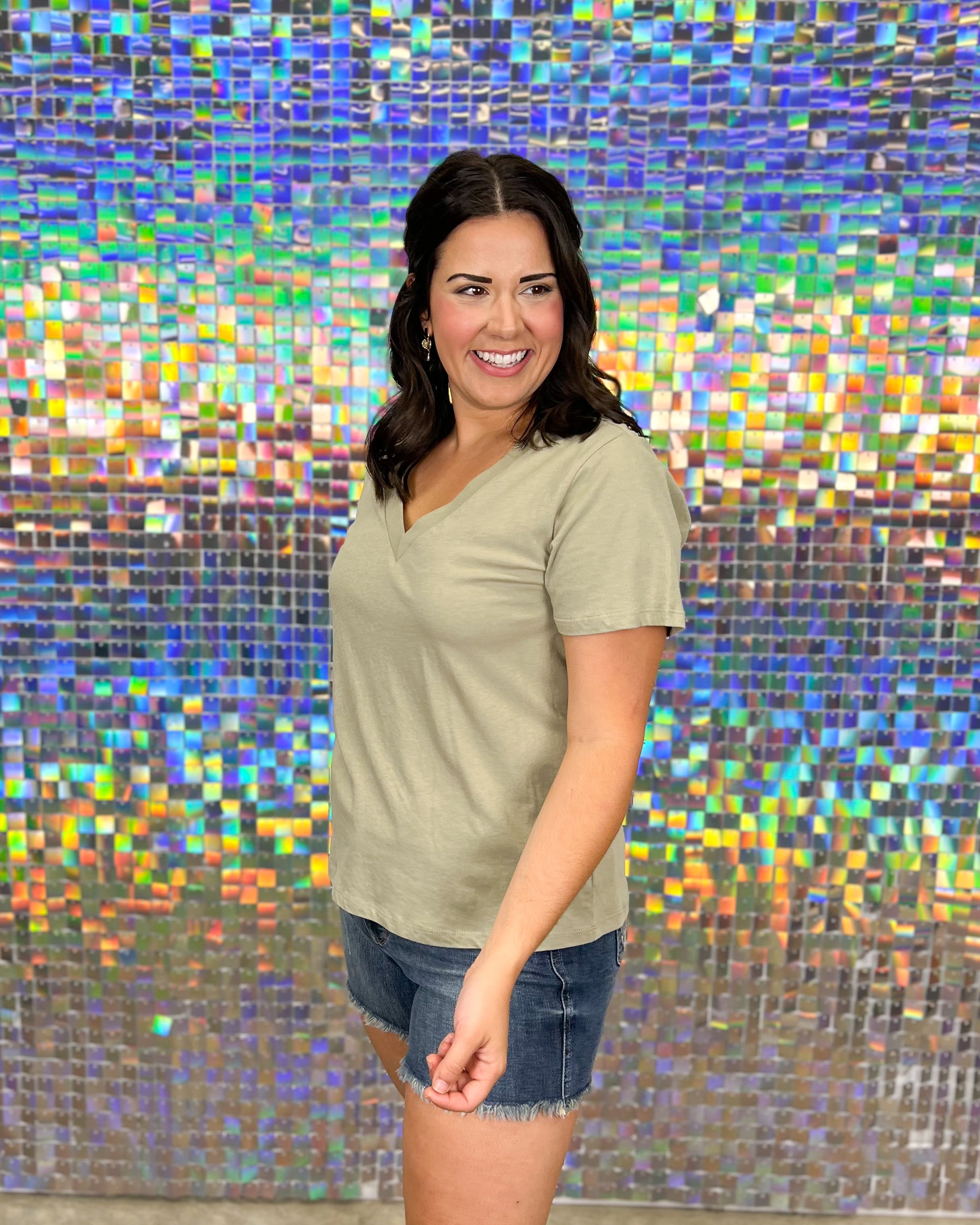 Z Supply Girlfriend V-Neck Tee - Meadow