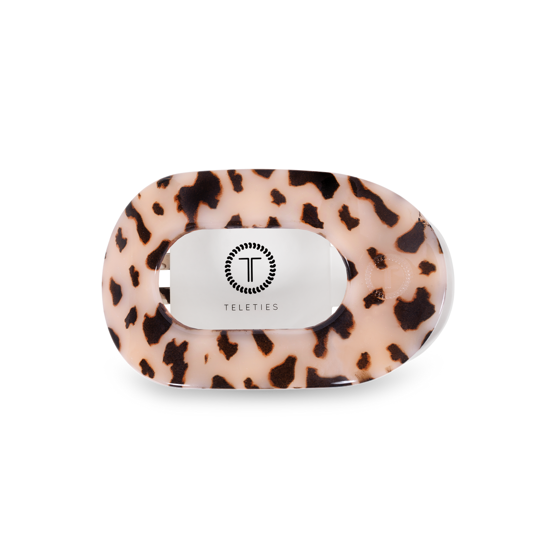 Teleties Medium Flat Round Clip - Blonde Tortoise