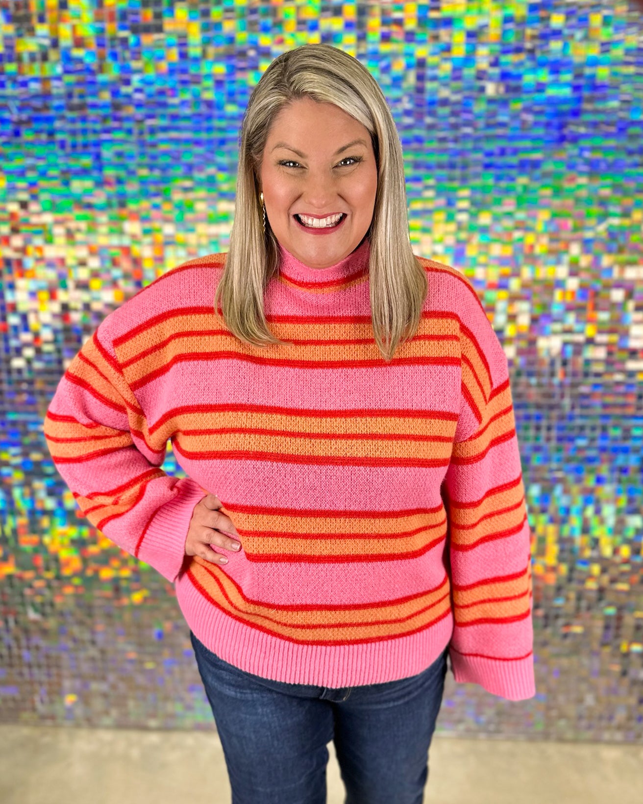 Quinnie Turtleneck Sweater - Pink