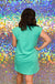 Entro Ziggy Dress - Mint, plus size, pocket, textured, mini