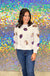 Mary Square Millie Football Sweatshirt - Purple & Gold, white, plus size, game day