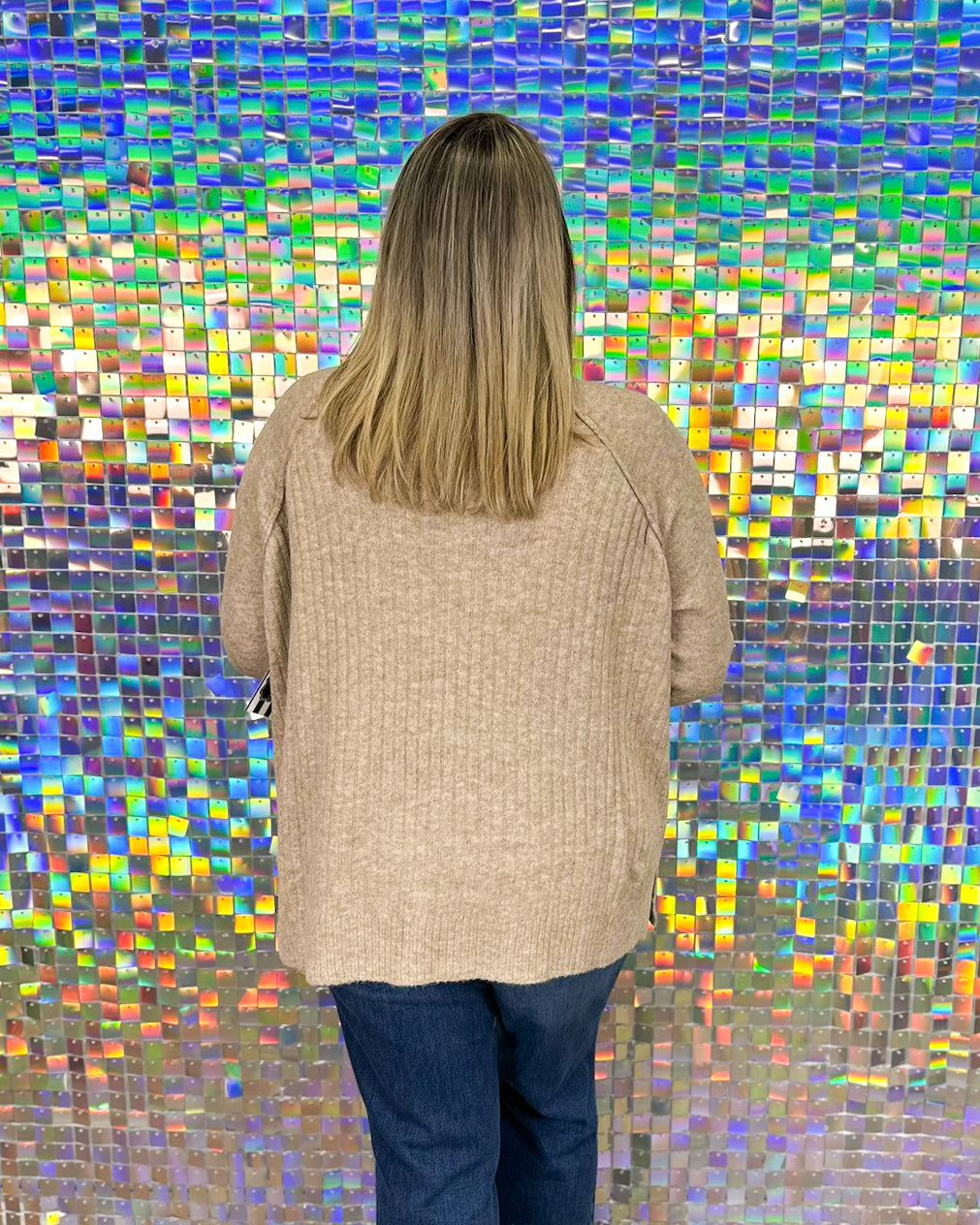 Freddie Ribbed Sweater - Tan