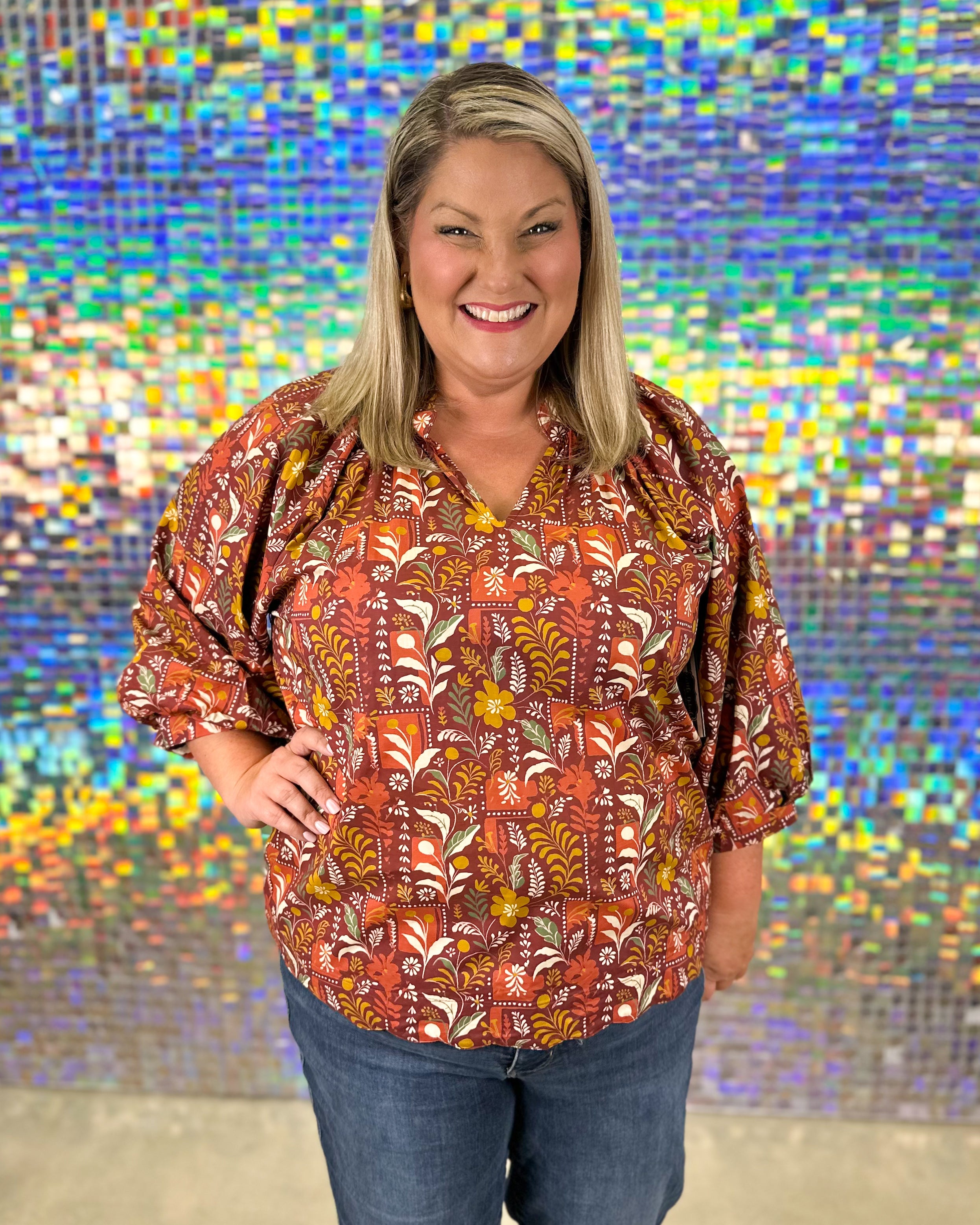 Marie Top - Burgundy Mix