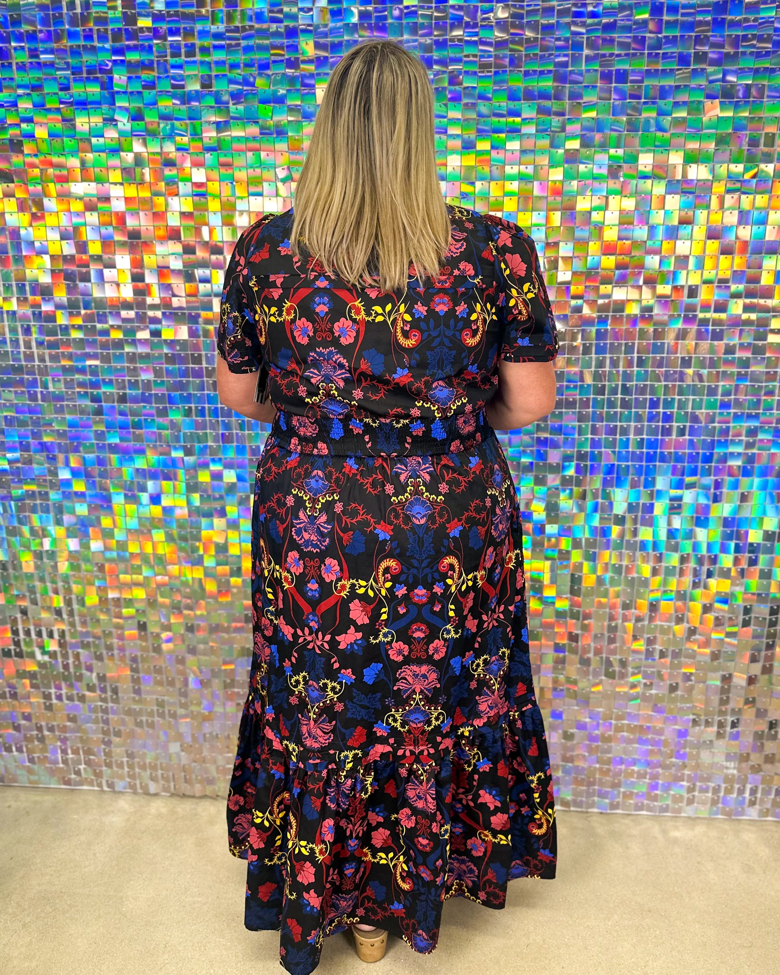 FINAL SALE Palmero Maxi Dress - Black Multi