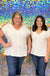 Andree By Unit Confessions Top - Ivory, plus size, gauze, v-neck, seam, sleeveless