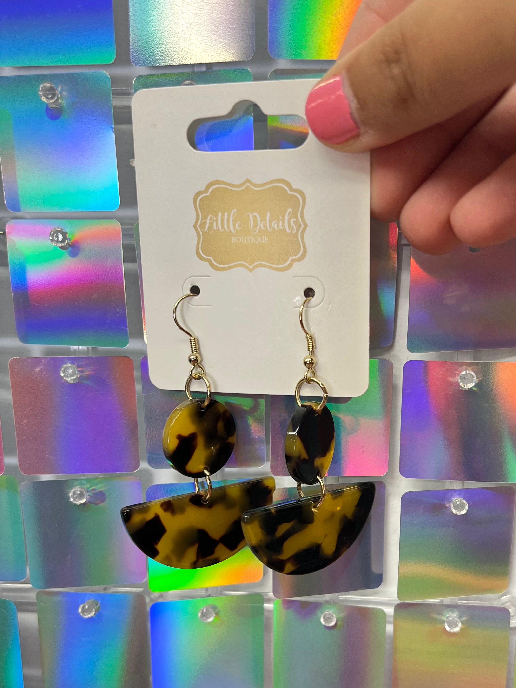 Tortoise Moon Earrings