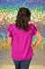 Umgee Eleanor Top - Purple, v-neck, ruffle sleeves, short sleeve, plus size