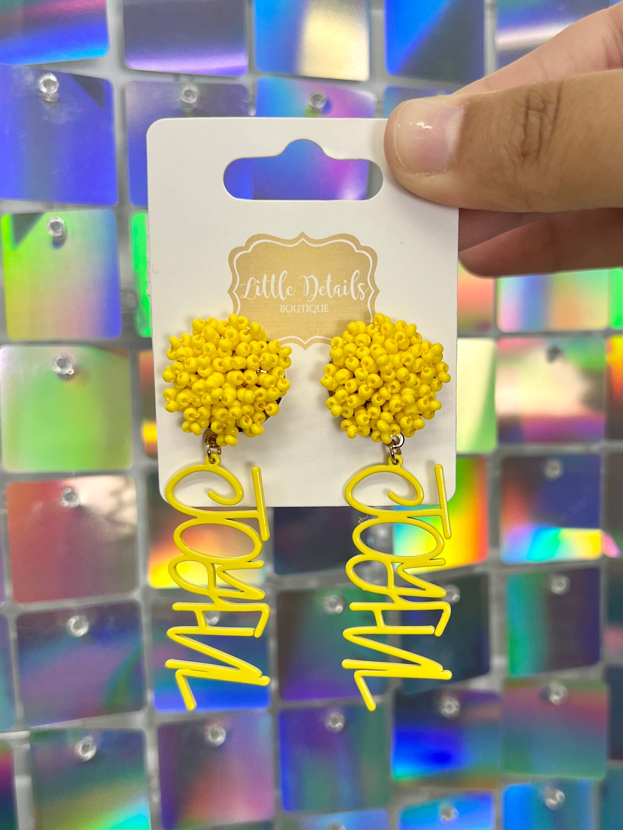 FINAL SALE ASWN Joyful Earrings - Yellow