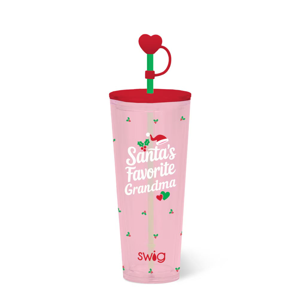 Swig 24oz Plastic Tumbler - Santa’s Favorite Grandma