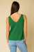 Gilli Franklin Sweater Top - Green, sleeveless, v-neck, v back, ribbed, curvy