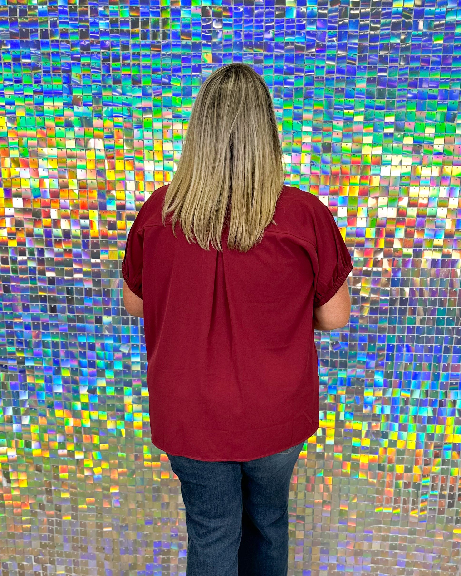 Kirsten Top - Burgundy