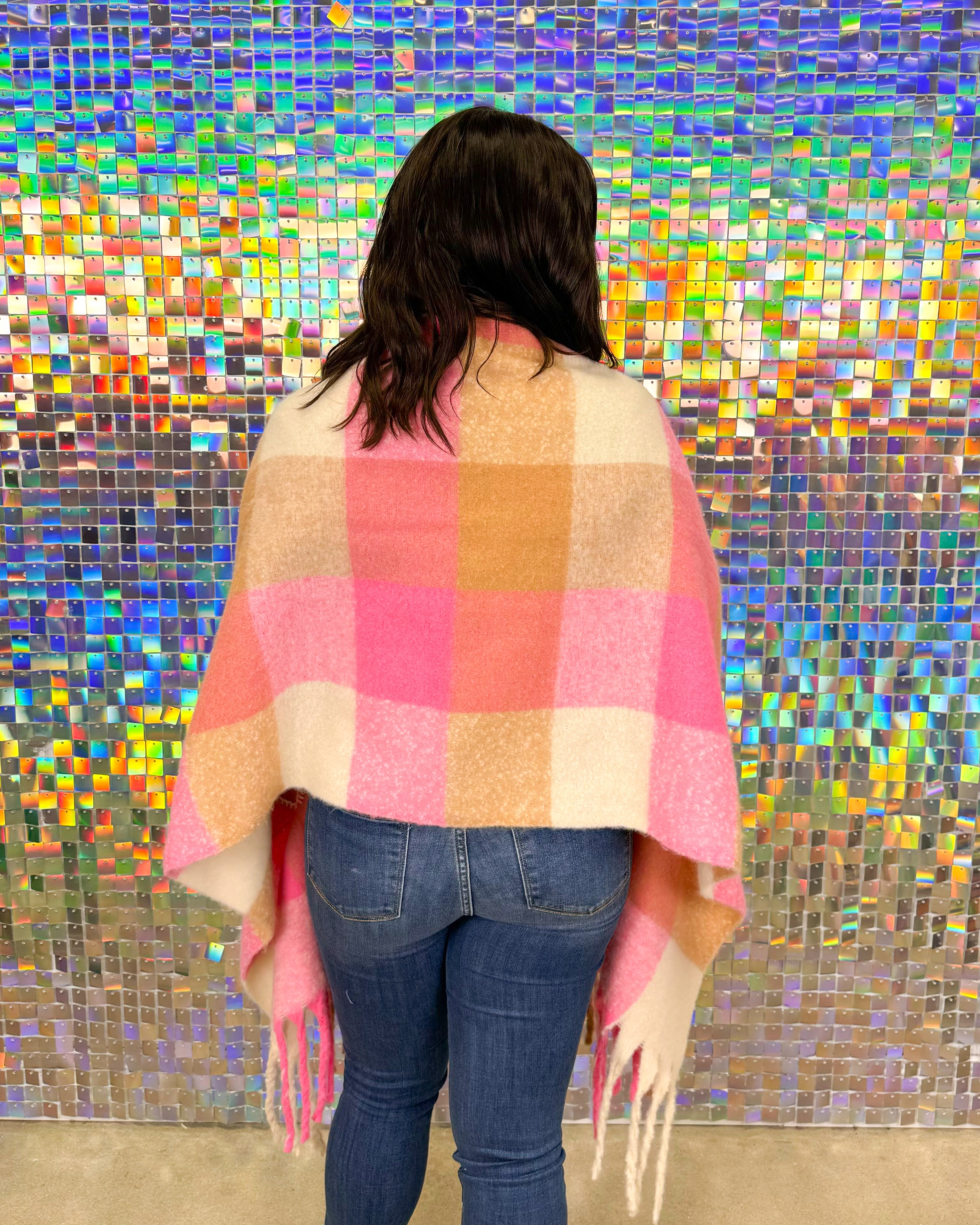 Bright Scarf Wrap - Pink