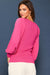  Skies are Blue Pamela Pleated Top - Berry pink, long puff sleeve, banded cuff, pleated sleeve, plus size