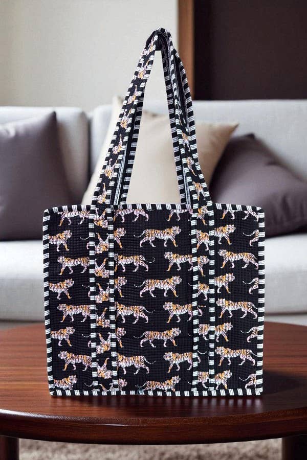 Couture Claws Tiger Print Tote Bag