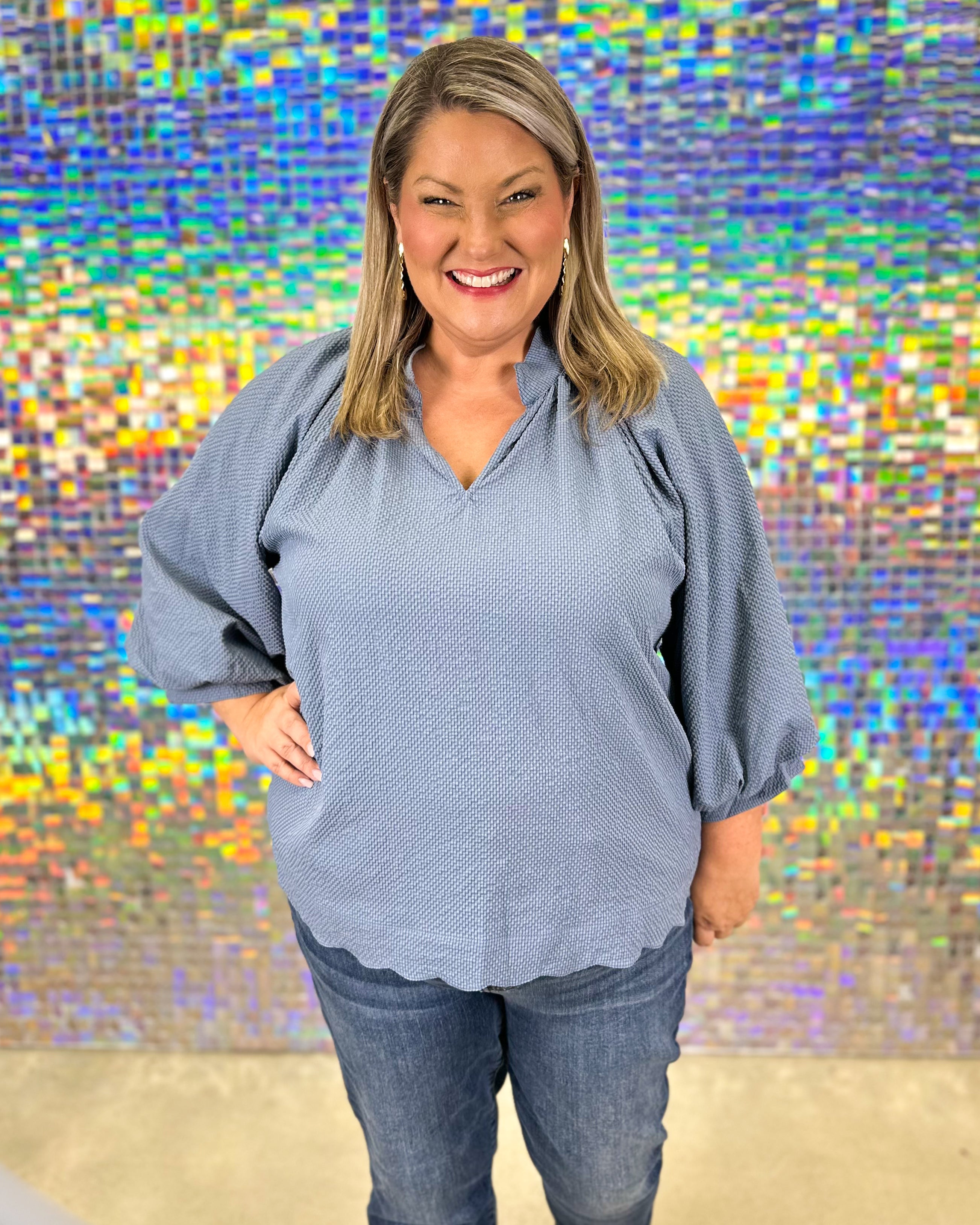 Maria Top - Steel Blue