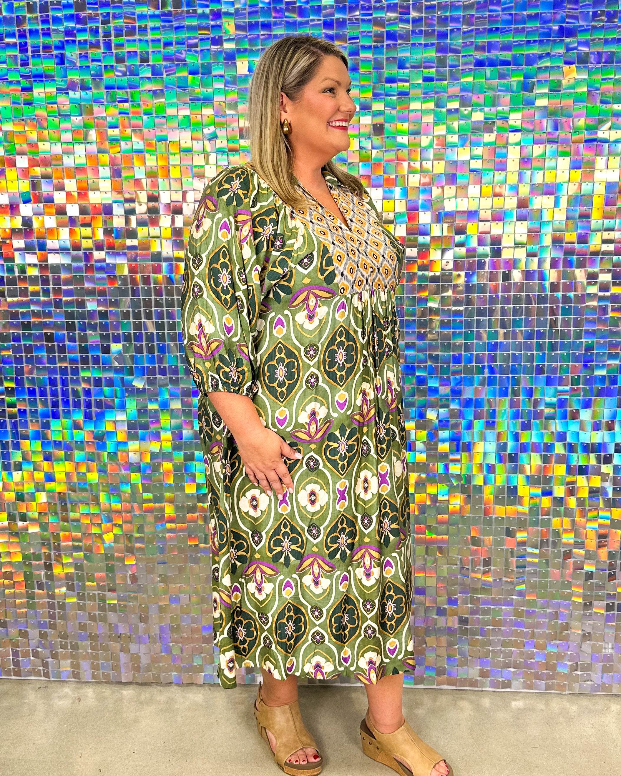 FINAL SALE Lainey Dress - Green