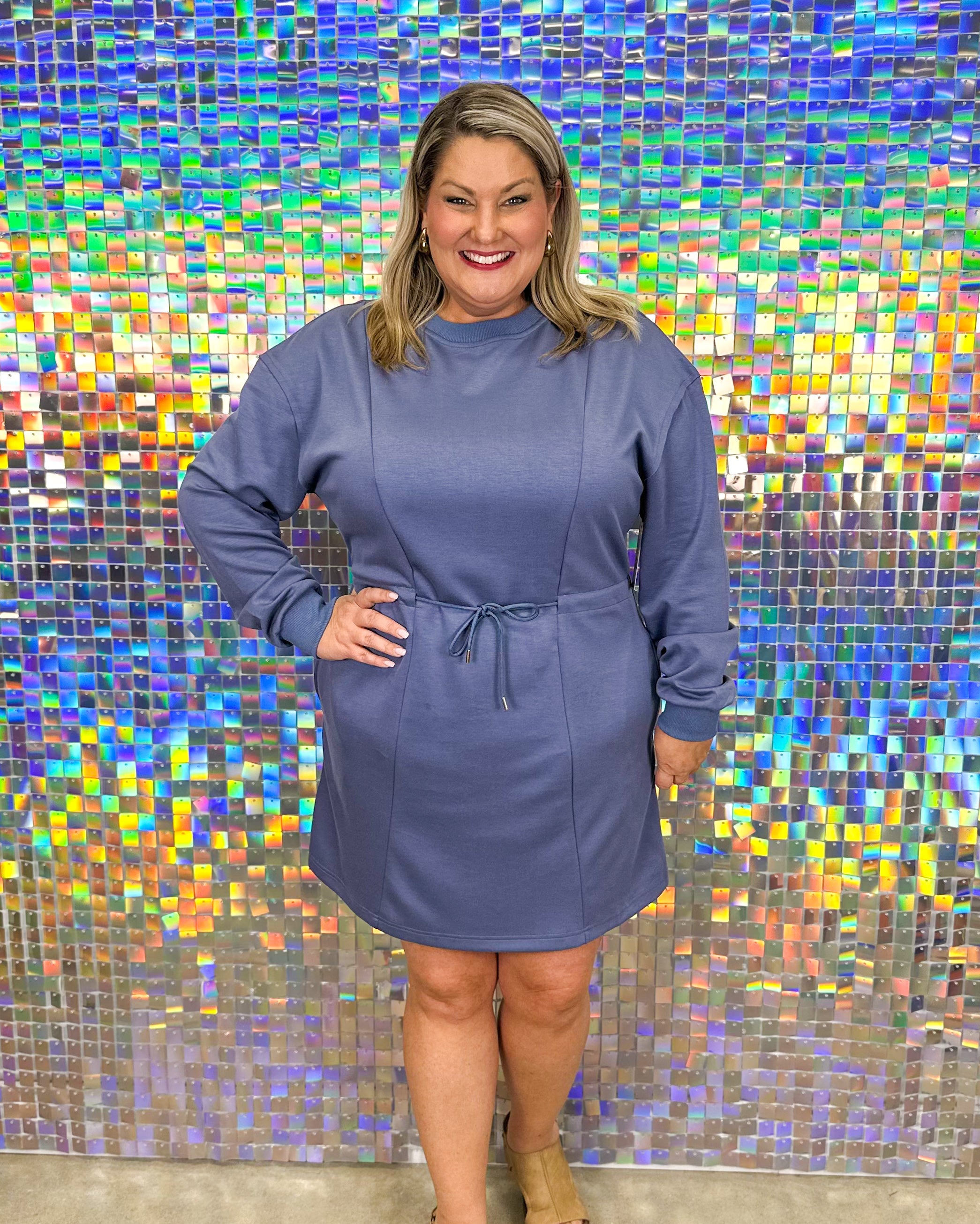 Josie Dress - Steel Blue